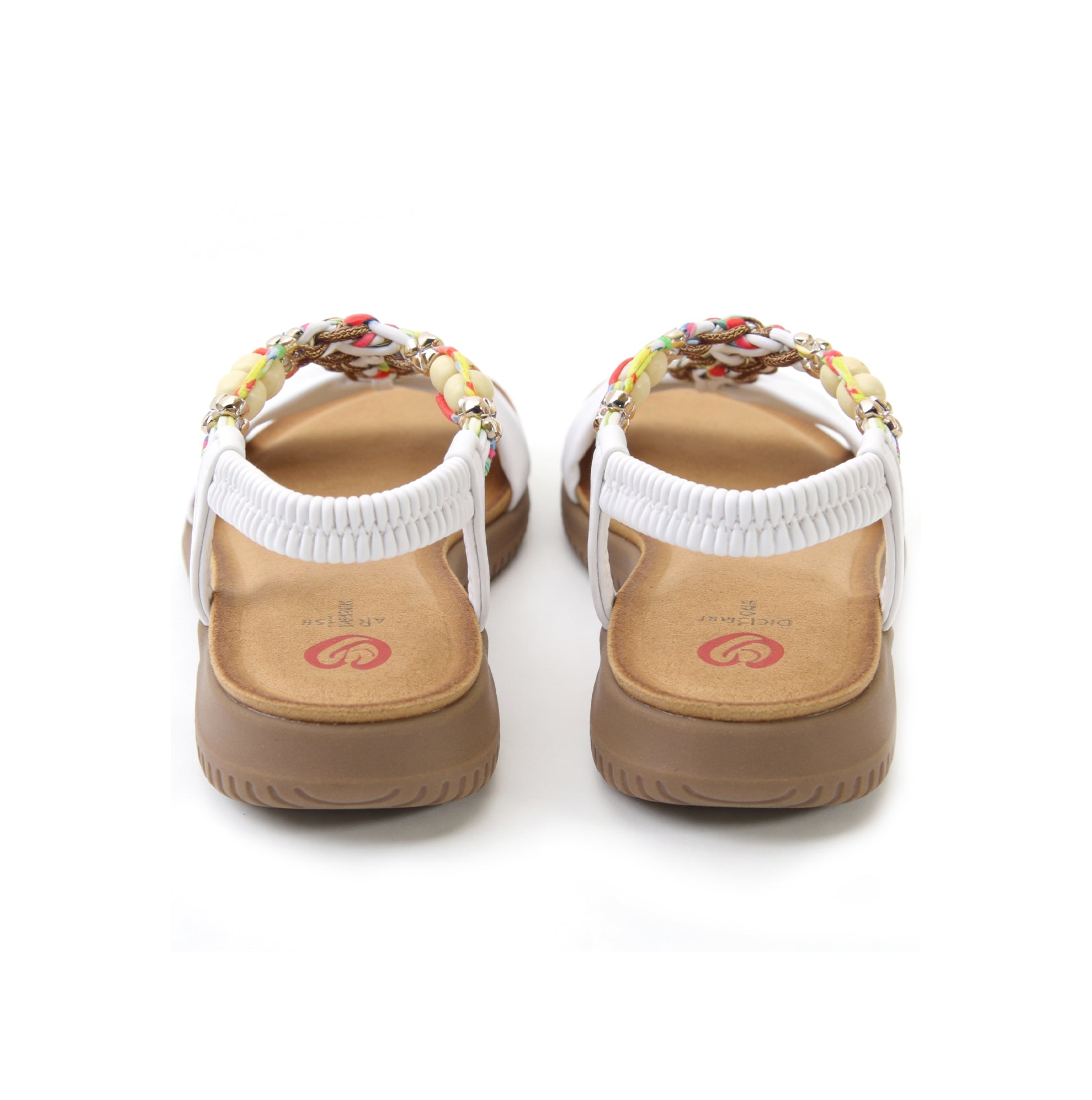 Heavenly Feet BRIGHT Womens Slingback Sandals White