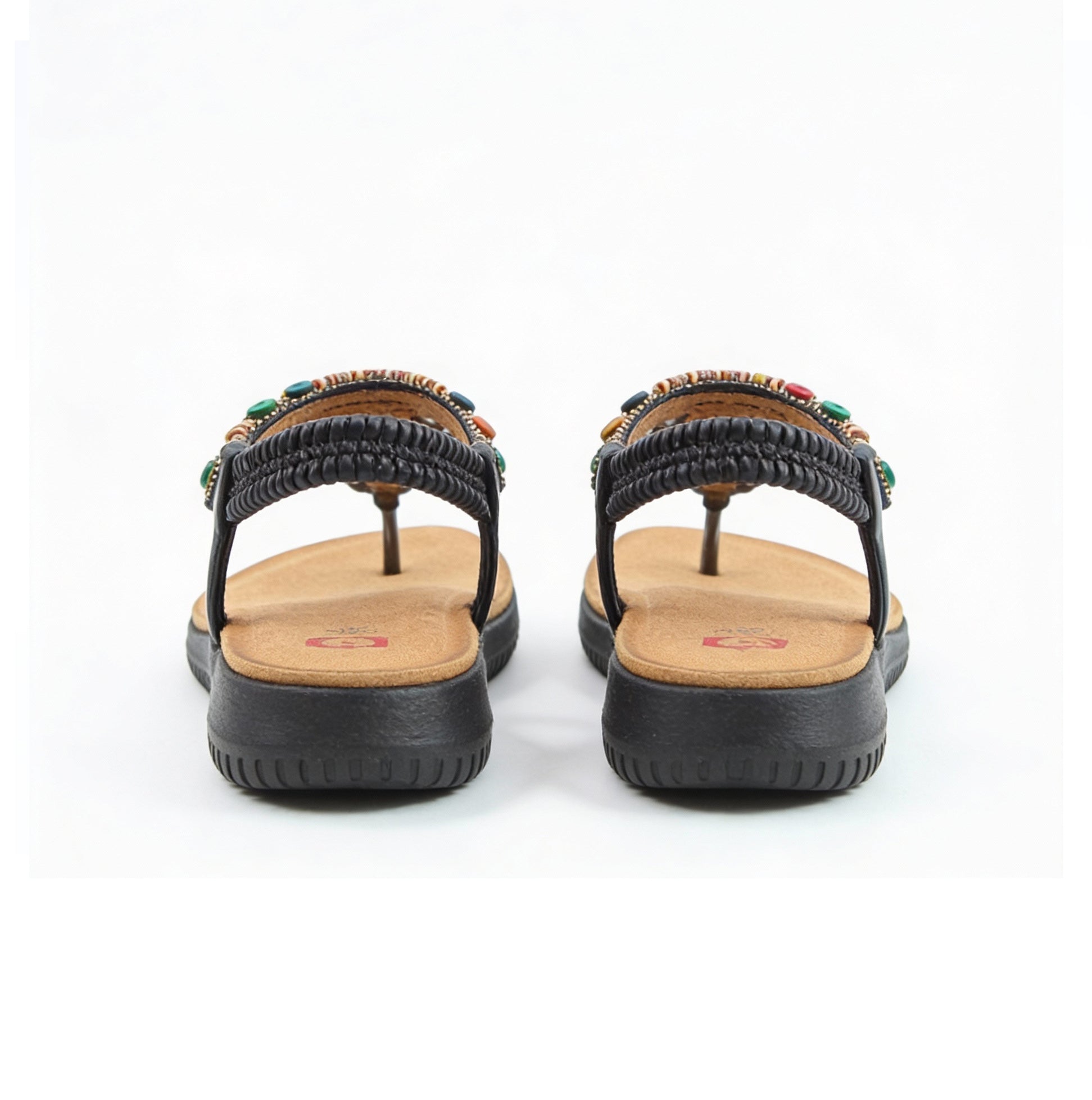 Heavenly Feet RADIANCE Womens Toe ring Sandals Black
