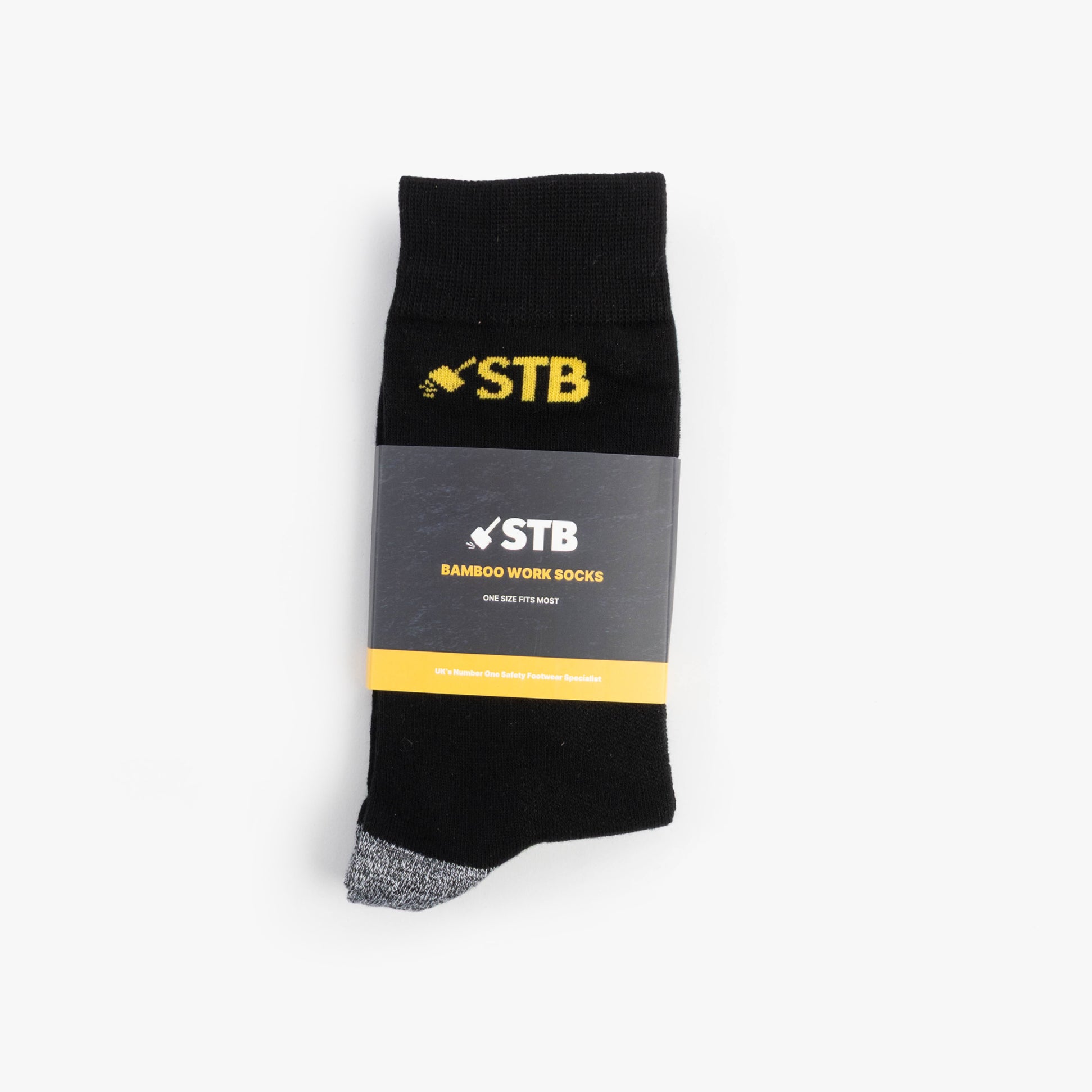 STB STB Bamboo Mens Work Socks Black