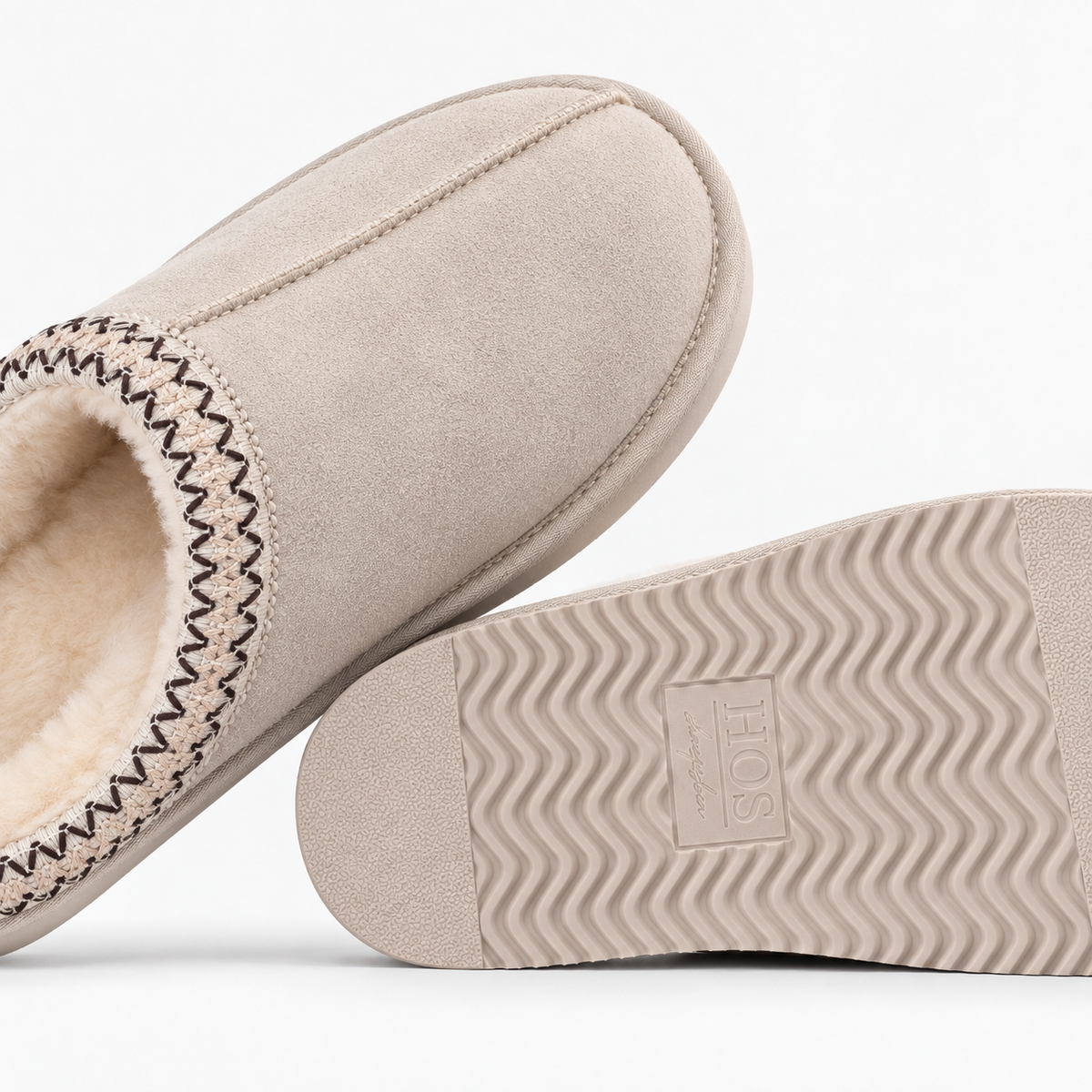 HOS Sheepskin BELLA Womens Mules Stone