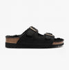 Scholl MISSY Womens Suede Mule Sandals Black