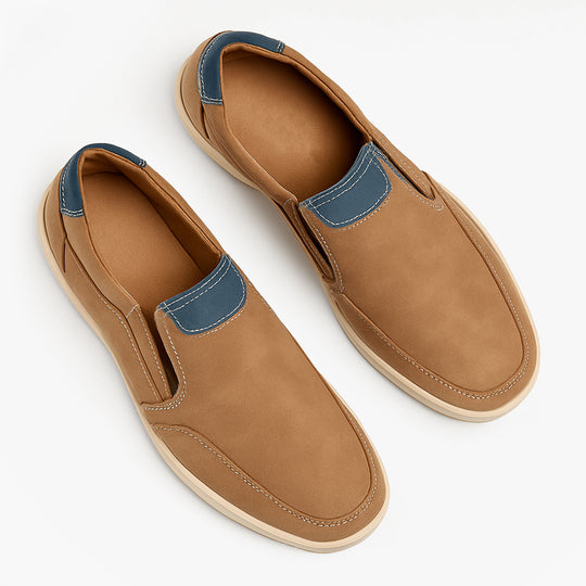 Scimitar OTIS Mens Casual Slip On Shoes Tan