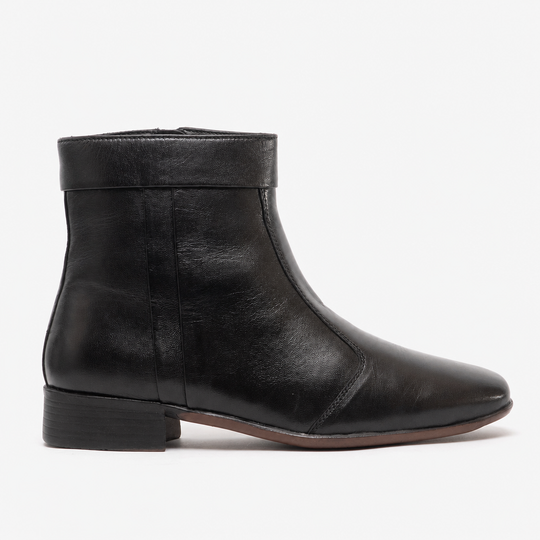 Scimitar GREG Mens Soft Leather Cuban Heel Boots Black