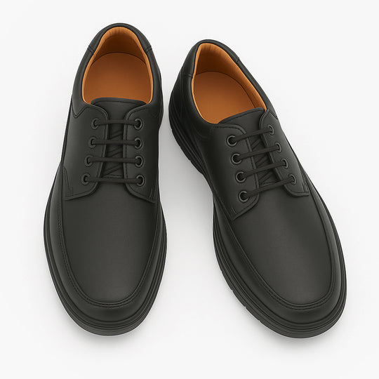 Scimitar Mens Faux Leather Apron Shoes Black