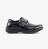Scimitar KAIL Mens Faux Leather Velcro Bar Loafers Black