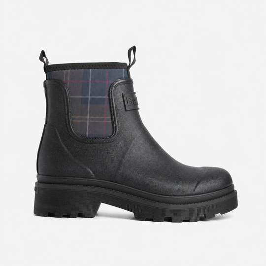 Barbour CYNTHIA CHELSEA Womens Wellies Black/Shadow Tartan