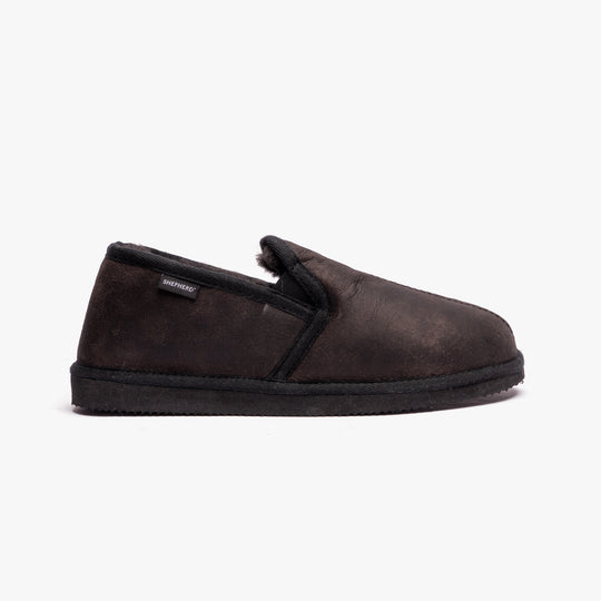 Shepherd BOSSE Mens Full Slippers Matt Black