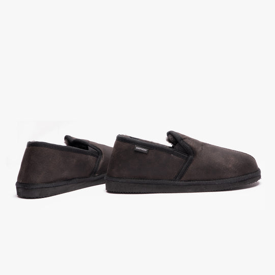 Shepherd BOSSE Mens Full Slippers Matt Black