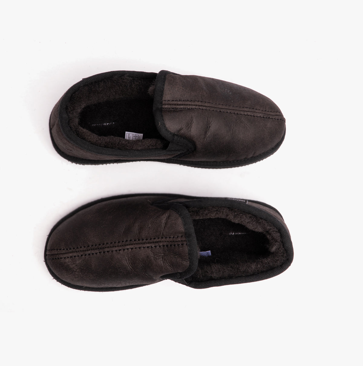 Shepherd BOSSE Mens Full Slippers Matt Black