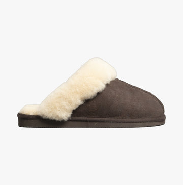 Shepherd JESSICA Womens Sheepskin Mules Dark Brown