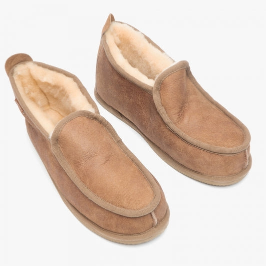 Shepherd ARNE Mens Sheepskin Slipper Boots Antique/Cognac