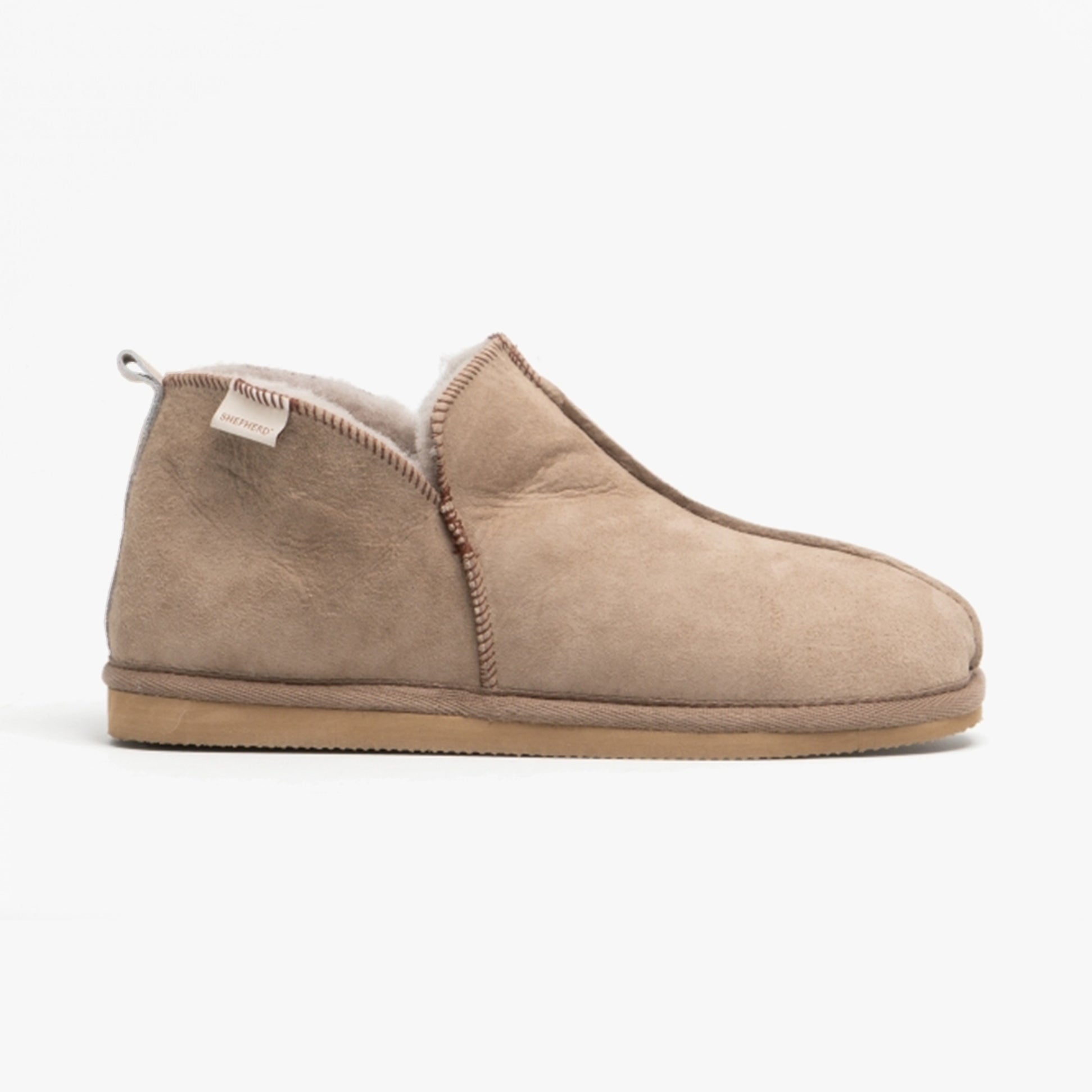Shepherd ANTON Mens Sheepskin Slipper Boots Stone