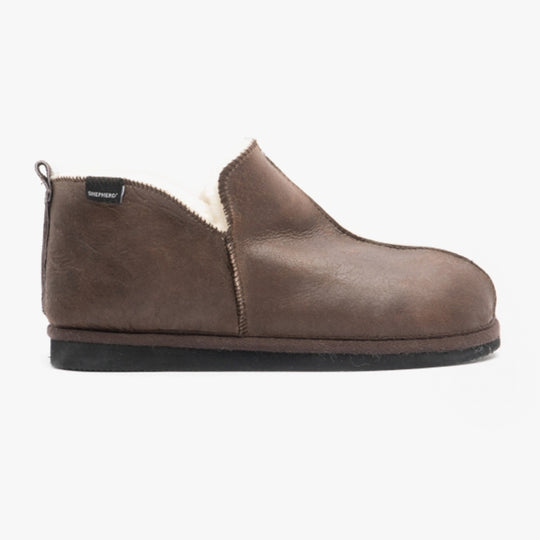 Shepherd ANTON Mens Sheepskin Slipper Boots Oiled Antique