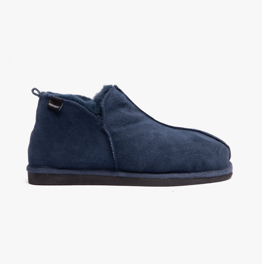 Shepherd ANTON Mens Sheepskin Slipper Boots Navy