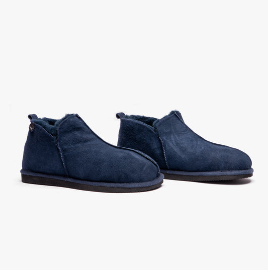 Shepherd ANTON Mens Sheepskin Slipper Boots Navy