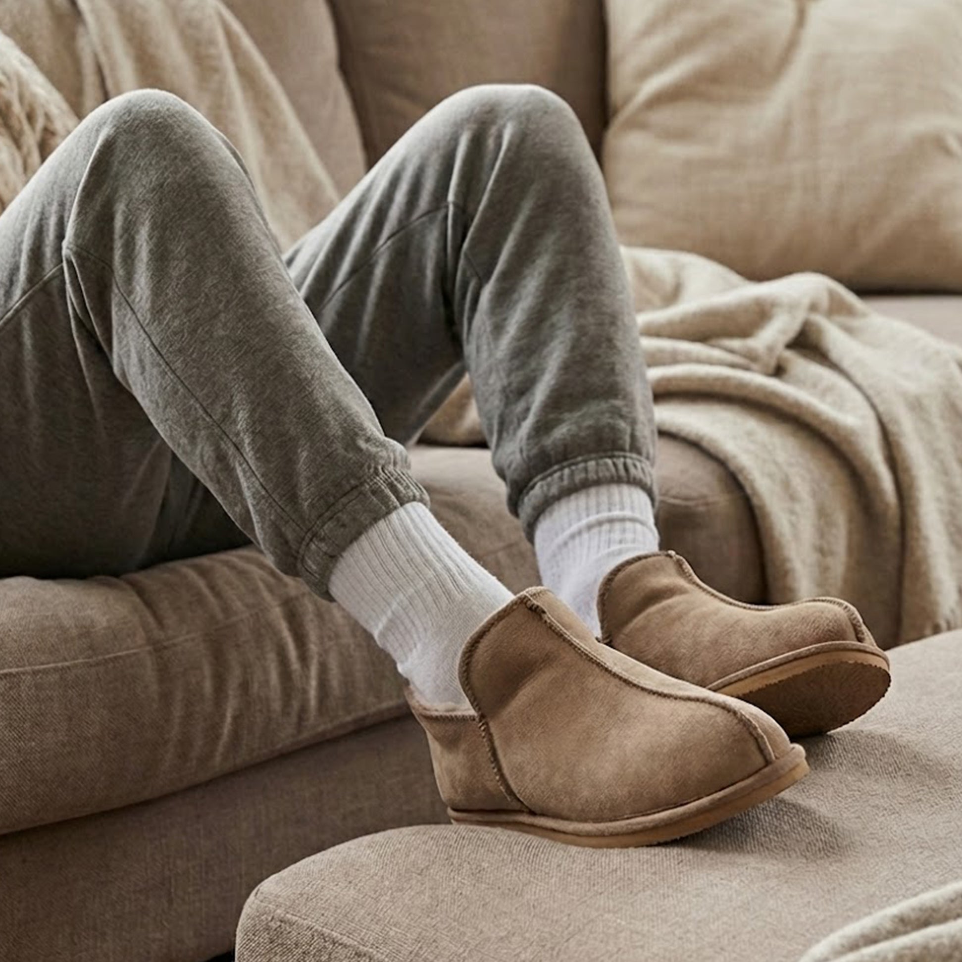 Shepherd ANNIE Womens Sheepskin Slipper Boots Stone