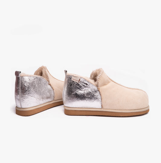Shepherd ANNIE Womens Sheepskin Slipper Boots Honey Silver