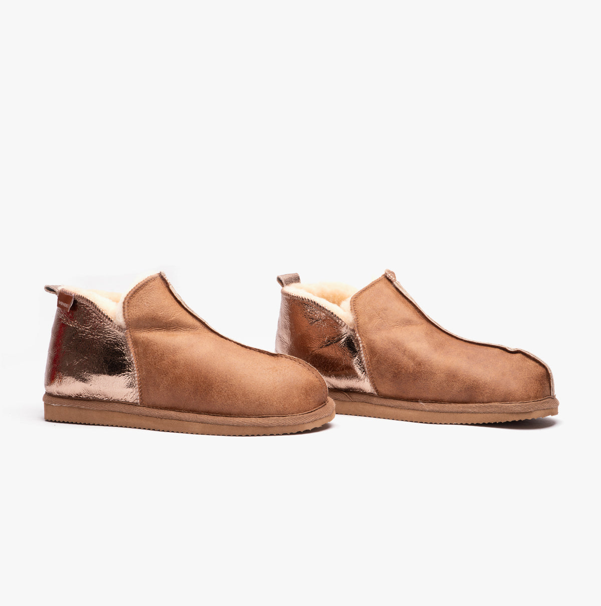 Shepherd ANNIE Womens Sheepskin Slipper Boots Cognac/Gold