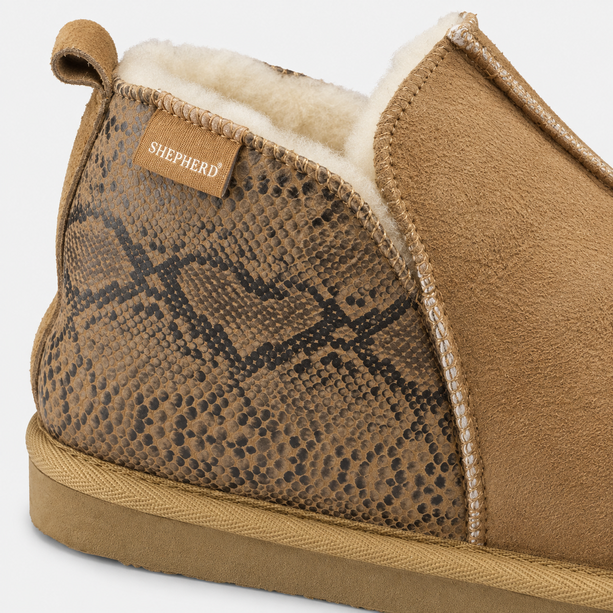 Shepherd ANNIE Womens Full Slippers Viper Chestnut