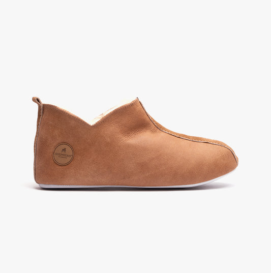 Shepherd HENRIK Mens Sheepskin Slipper Boots Antique/Cognac