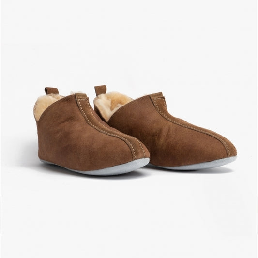 Shepherd LINA Womens Sheepskin Slipper Boots Antique/Cognac