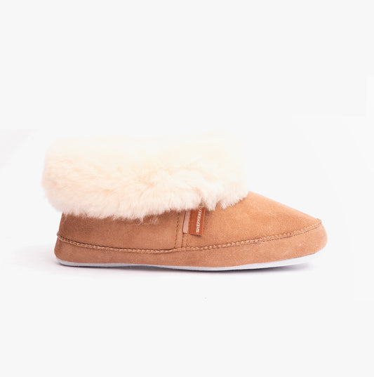Shepherd EMMY Womens Sheepskin Slipper Boots Chestnut