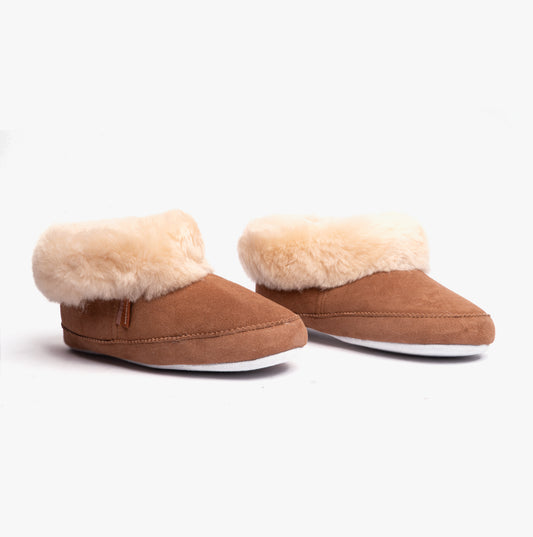 Shepherd EMMY Womens Sheepskin Slipper Boots Chestnut