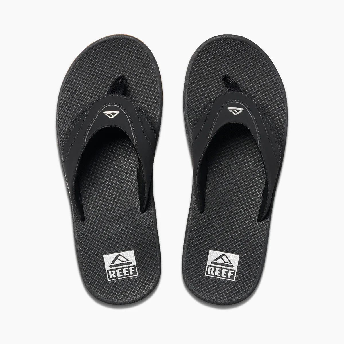 Reef FANNING Mens Toe-Post Sandals Black/Silver