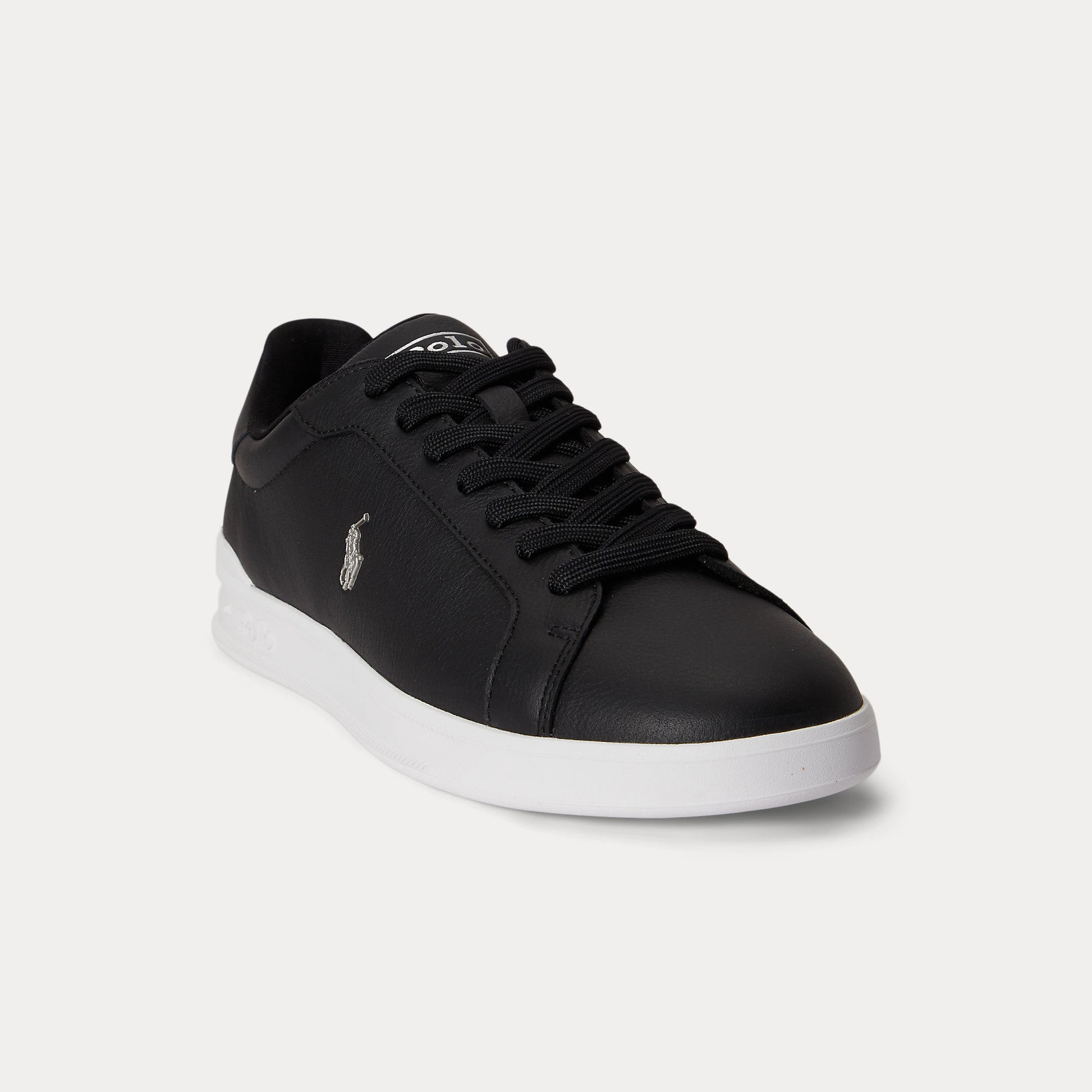 Polo Ralph Lauren HRT CRT II Mens Court Trainers Black/Silver