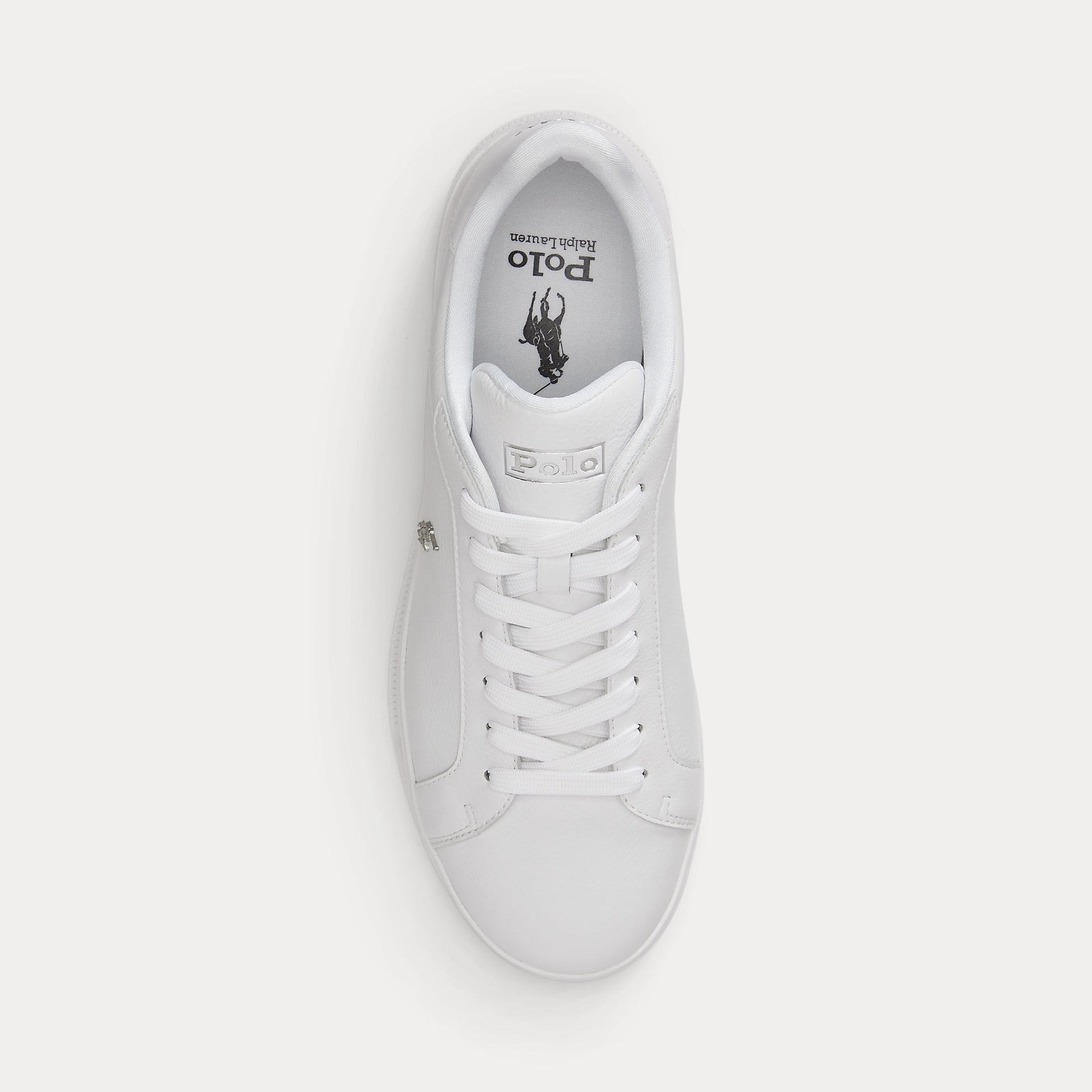Polo Ralph Lauren HRT CRT II Mens Court Trainers White/Silver