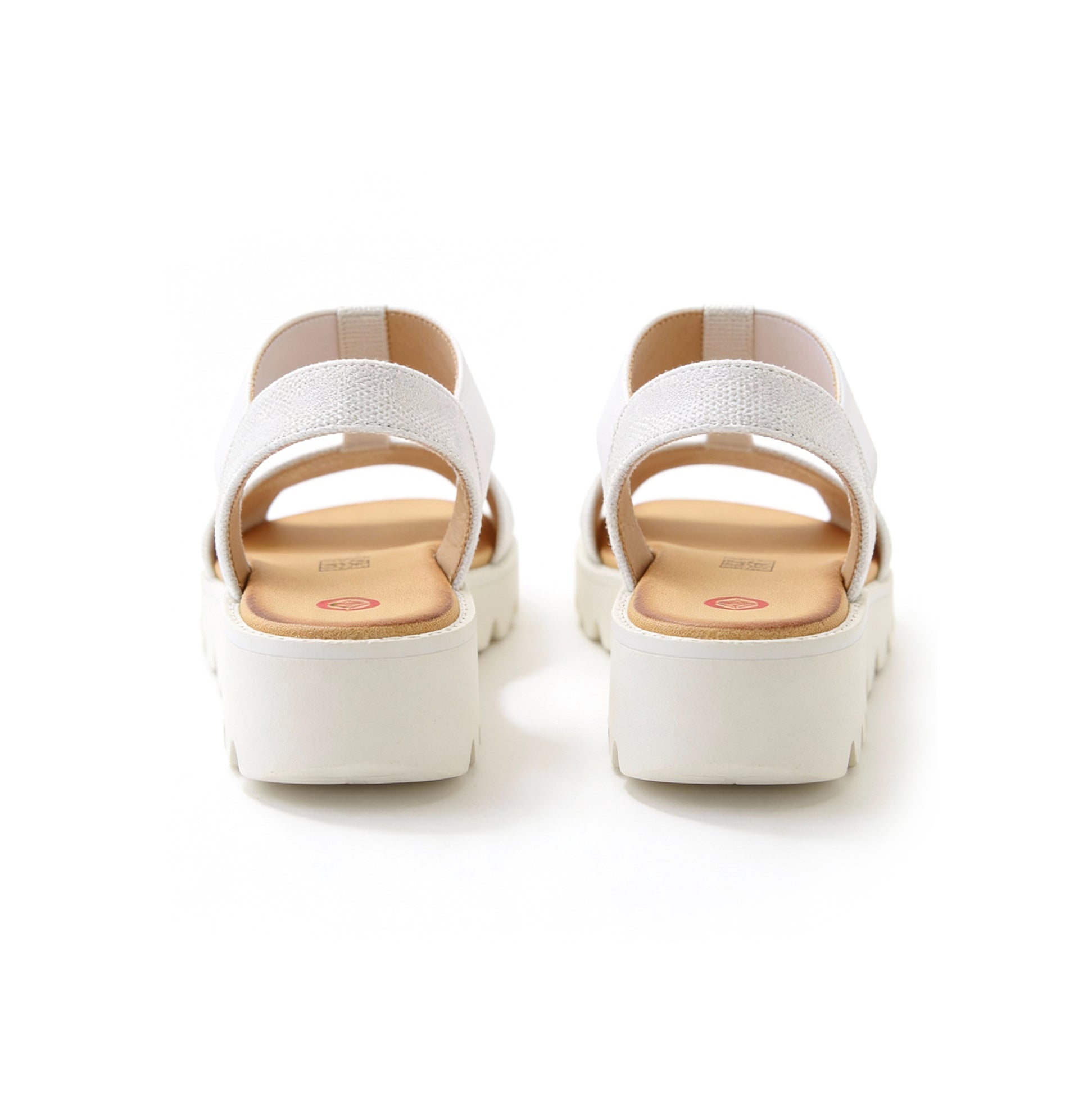 Heavenly Feet RITZ SHIMMER Womens Slingback Sandals White/Silver