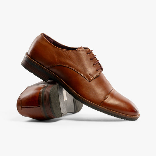 Silver Street London RUFUS Mens Derby Shoes Brown