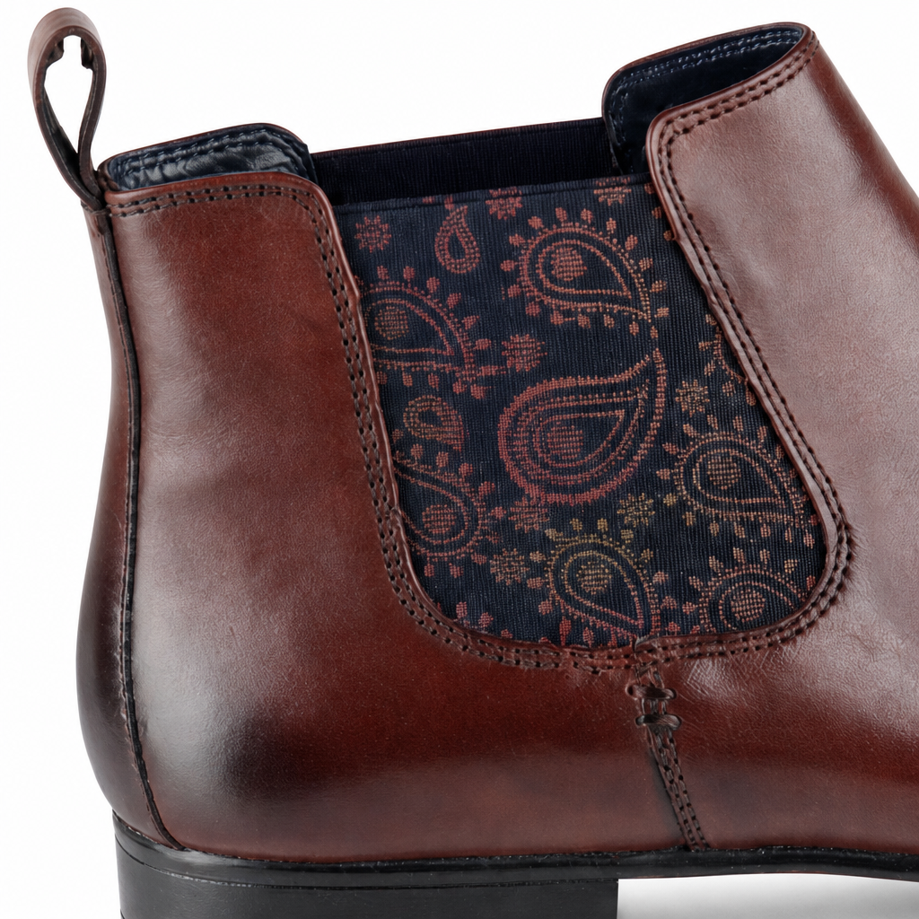 Silver Street London CARNABY Mens Chelsea Boots Wine