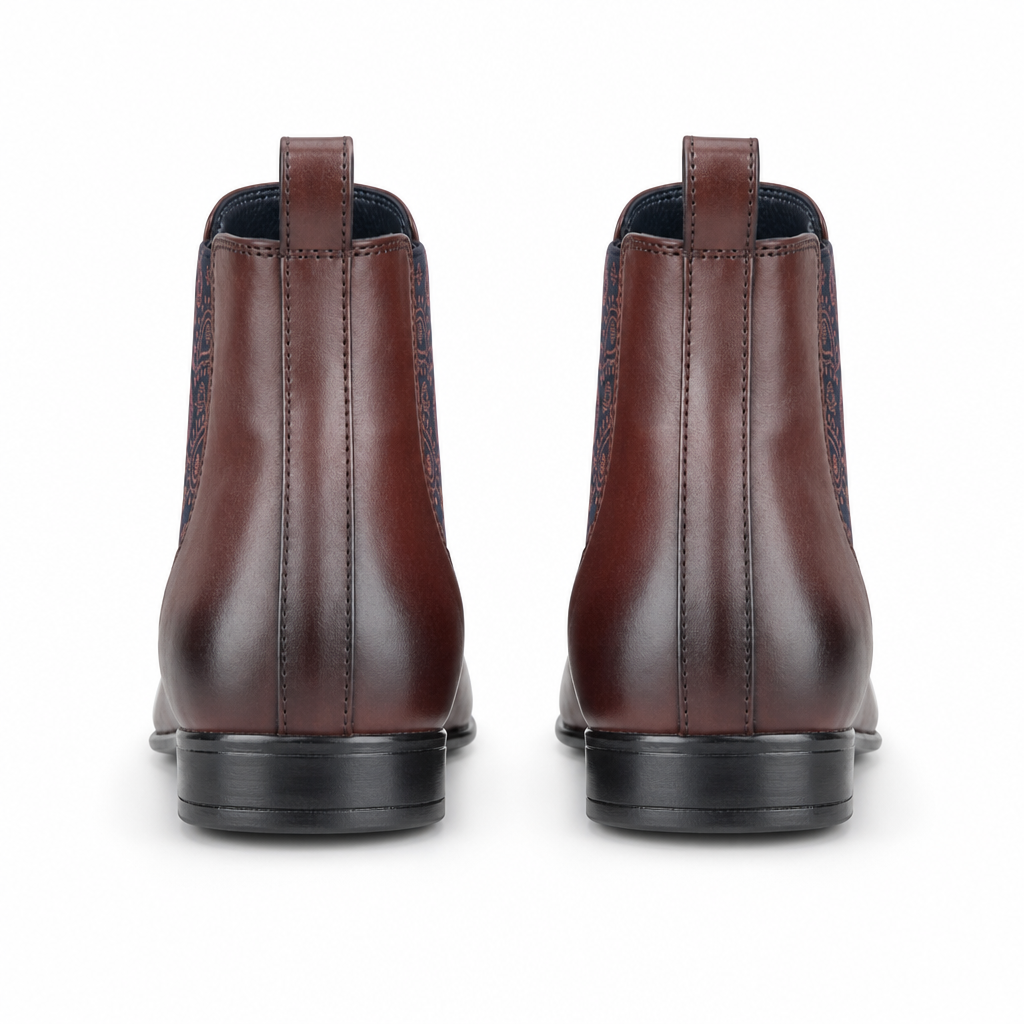 Silver Street London CARNABY Mens Chelsea Boots Wine
