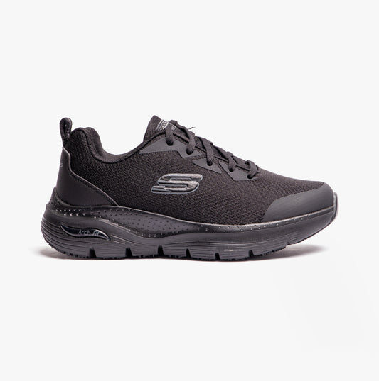 Skechers Work 108019EC/BLK ARCH FIT SR Womens Mesh Trainers Black