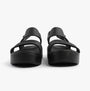 Skechers 111257/BBK ARCH FIT UPBEAT - SUNRISE Womens Sandals Black front view showcasing platform design.