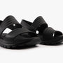 Skechers 111461/BBK ARCH FIT FOOTSTEPS - SUNNY DAYS Womens Sandals Black side view showcasing synthetic upper and rubber sole.