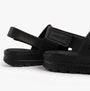 Skechers 111461/BBK ARCH FIT FOOTSTEPS - SUNNY DAYS Womens Sandals Black side view showcasing synthetic material and touch fasten.