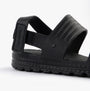 Skechers 111461/BBK ARCH FIT FOOTSTEPS - SUNNY DAYS Womens Sandals Black side view showcasing black synthetic upper.