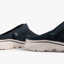 Skechers 111482/NVW GO WALK 7 FOAMIES - JOYOUS Womens Sandals Navy/White side view with breathable EVA material and slip-on closure.