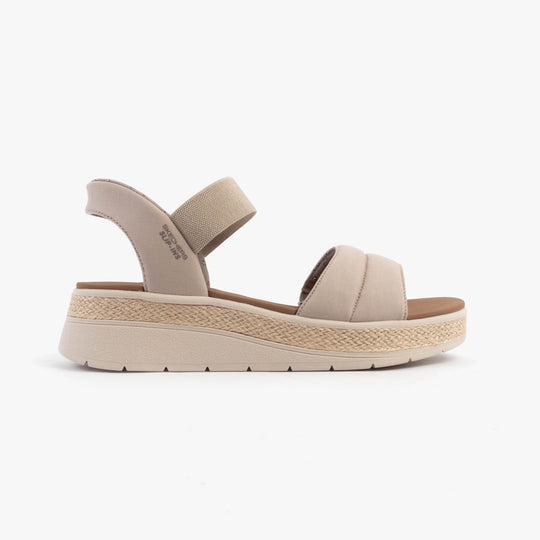 Skechers 114413/TPE BOBS SUN RAY Womens Sandals Taupe