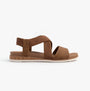 Skechers 114705/CSNT BOBS DESERT KISS LOW Womens Sandals Chestnut side view showing comfortable slip-on design.