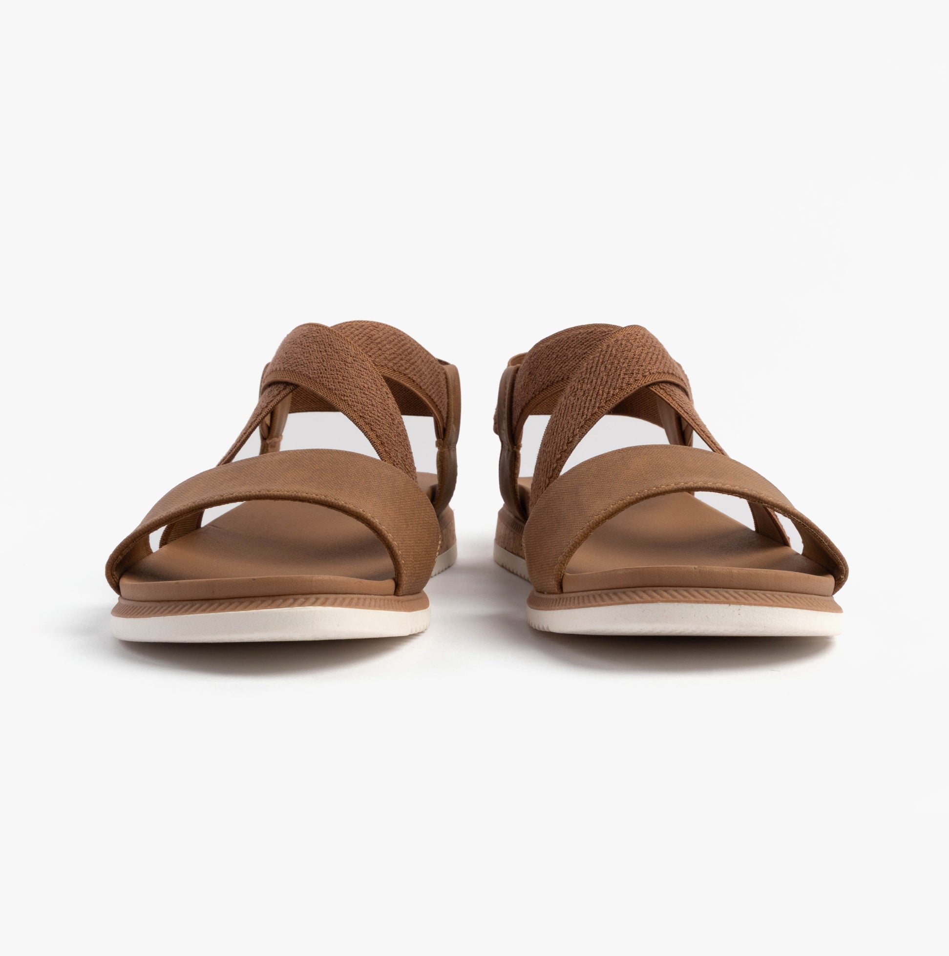 Skechers 114705/CSNT BOBS DESERT KISS LOW Womens Sandals Chestnut front view showcasing stylish design.