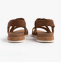 Skechers 114705/CSNT BOBS DESERT KISS LOW Womens Sandals Chestnut rear view showing slip-on design and cork sole.