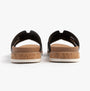 Skechers 114707/BLK BOBS DESERT KISS LOW - PEAK LOOK Womens Sandals Black back view with cork sole.