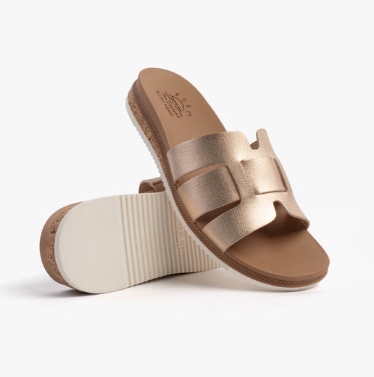 Skechers BOBS DESERT KISS LOW - PEAK LOOK Womens Sandals Rose Gold