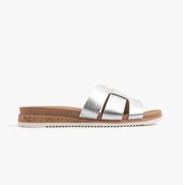 Skechers BOBS DESERT KISS LOW - PEAK LOOK Womens Sandals Silver