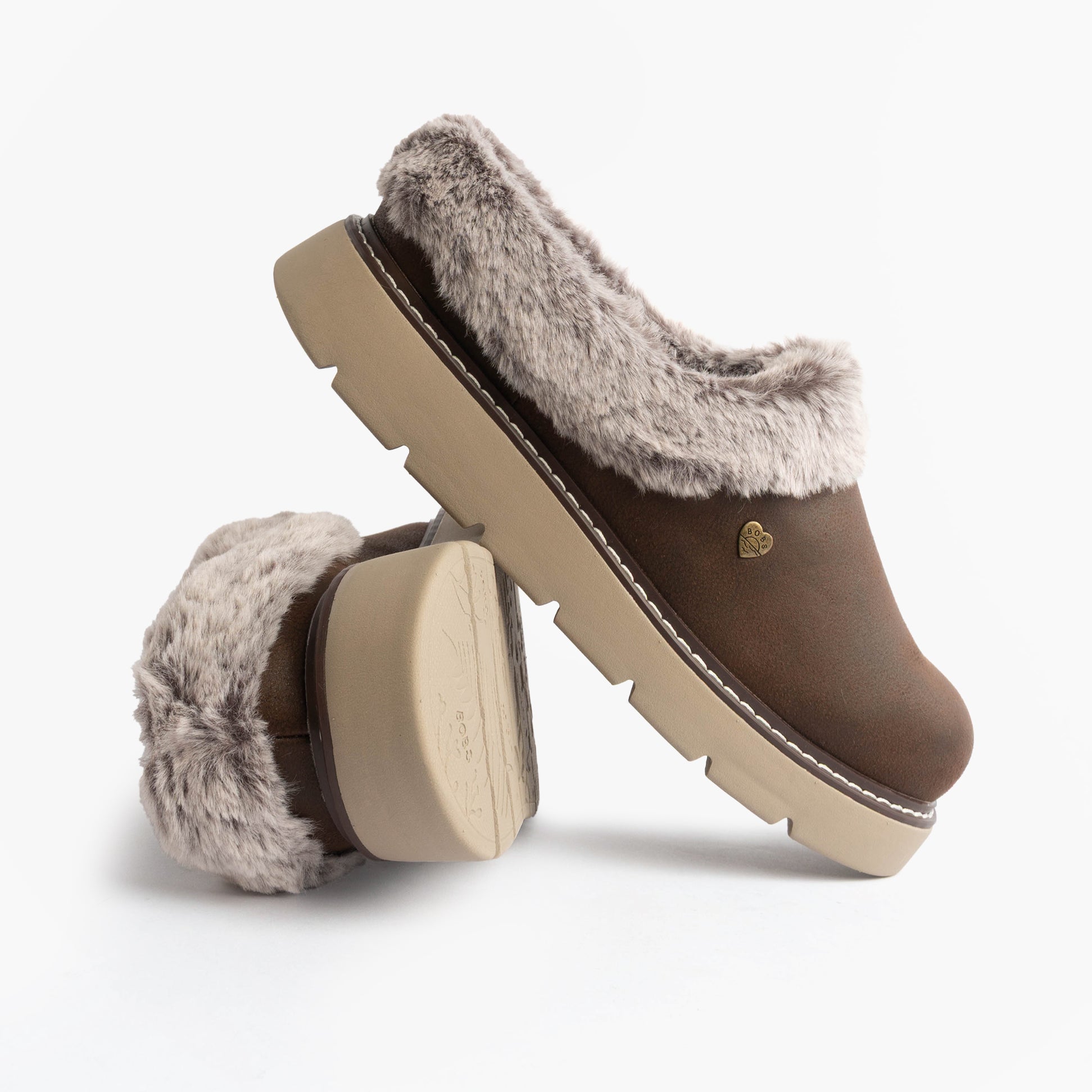 Skechers KEEPSAKES LITE - COZY BLEND Womens Slippers Chocolate