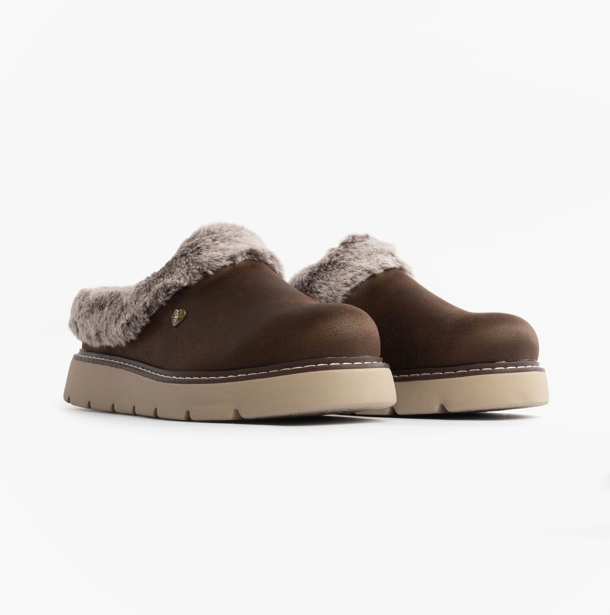 Skechers KEEPSAKES LITE - COZY BLEND Womens Slippers Chocolate