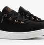 Skechers 114815/BLK SKIP CUTE - B CUTE SWEET Womens Trainers Black side view showing lace-up design and canvas upper.